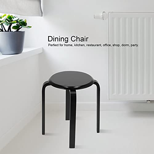 Ejoyous Stacking Stool, Dining Stool Bar Stool Stackable Stool House Bench Round Stool Solid Wood Stool Table Stool with Anti-Slip Mat for Home K