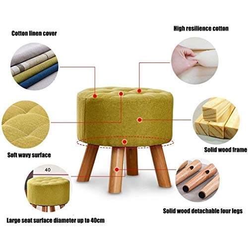 LUKEO Stool - Sofa Stool Solid Wood Small Stool Living Room Table Stool Fashion Makeup Stool