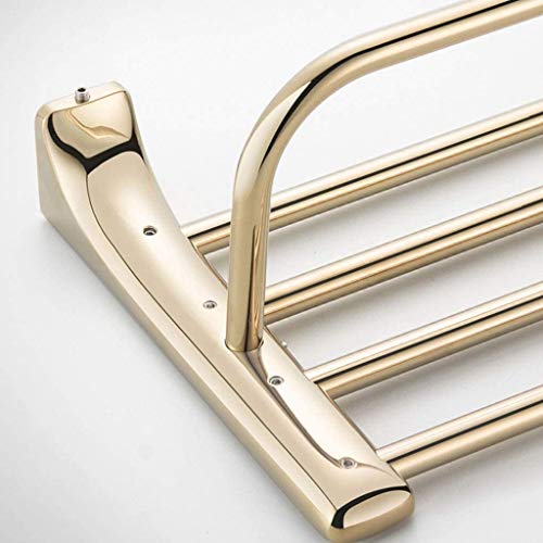 N/A Wall Mounted Towel Rack Bathroom Hotel Rail Holder Storage Shelf Stainless Steel,62x20x12cm