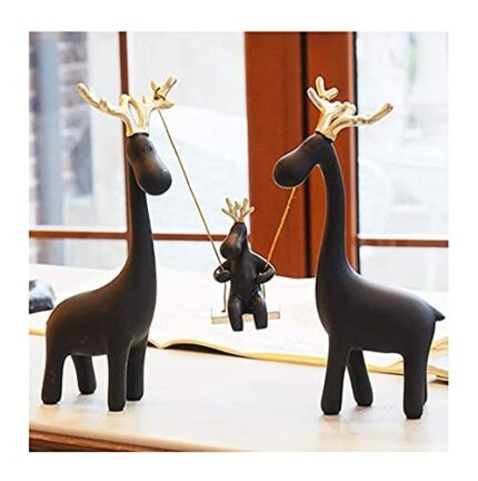 Yalych Crafts Creative Decorations North European Home Living Room TV Cabinet Wine Cabinet Red Wine Shelf Decorations Move to New Home Gift Deer