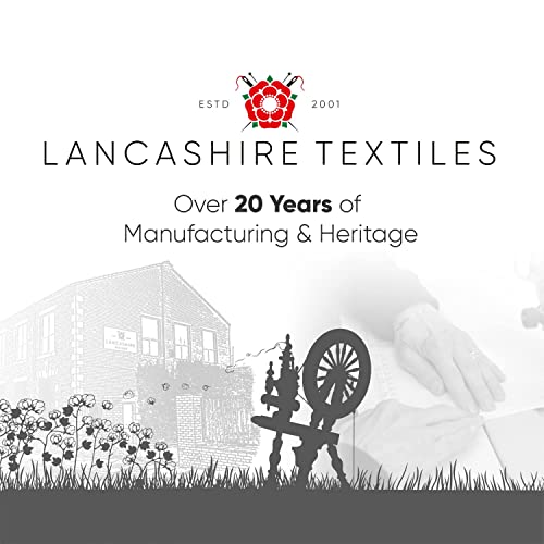 Lancashire Textiles Extra Thick 4 Inch Mattress Topper | Sleep On A Cloud Hollowfibre Filled 100% Cotton Extra Thick Mattress Topper | 230 Thread