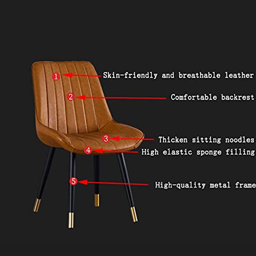 Kitchen Dining Room Furniture Chairs Dining Chairs Set Of 6 Kitchen Chairs with PU Cushion Seat Back, Modern Mid Century Living Room Side Chairs