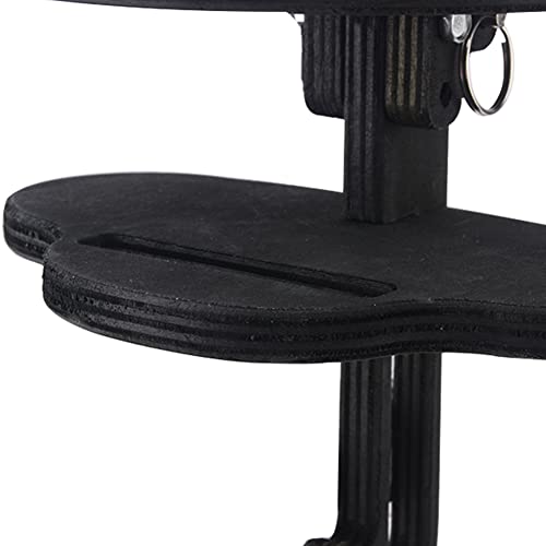 Fiacvrs Portable Wine Table, Wooden Folding Wine Racks, Snack Tray with Wine Glasses Holder, Wine Glass Rack for Picnic Outdoor, Camping, Beach(B