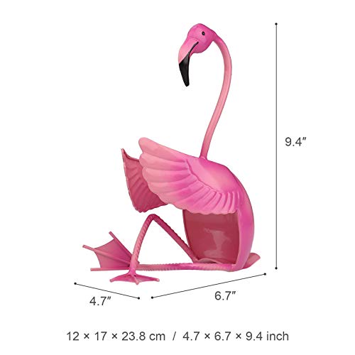 Tooarts Wine Bottle Rack Wine Holder Flamingo Metal Wine Shelf Home Decorations Gifts Interior Decorations