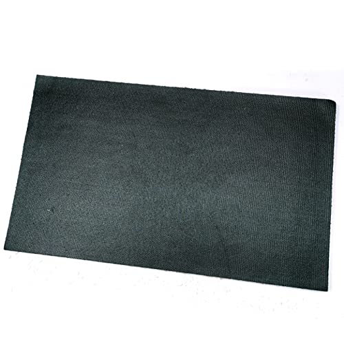 Black Ginger Large, Thick, Decorative, Patterned Coir Door Mats with Nature Designs (Grey Heart)