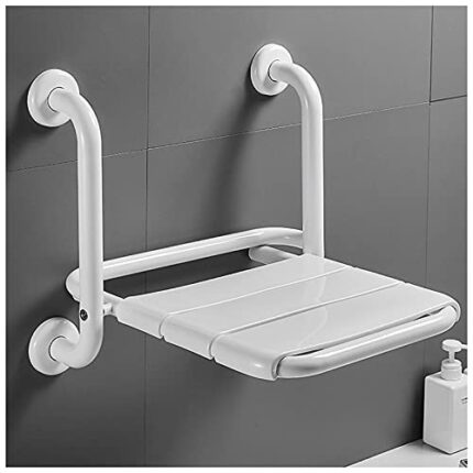 Bath Stools,Shower Stool Folding Non-Slip Shower Seat Folding Seat Bath Aid Wall Mounted Safety Seat Shower Aid Bath Stool Old Man Bathroom Chair