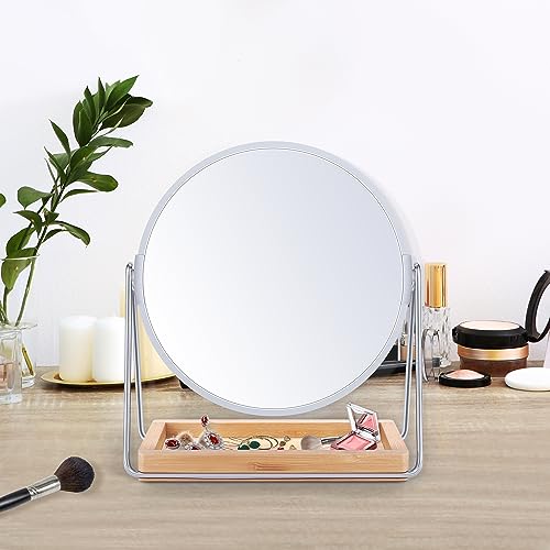 MOMOKUBA Desktop Mirror,Magnifying Mirror 20X/1X