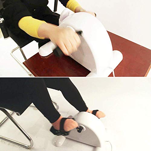 LUNEZY Motorized Electric Mini Exercise Bike Pedal Exerciser Medical Fitness Equipment for Seniors Portable Fitness Cycle for Arm Leg Rehabilitat