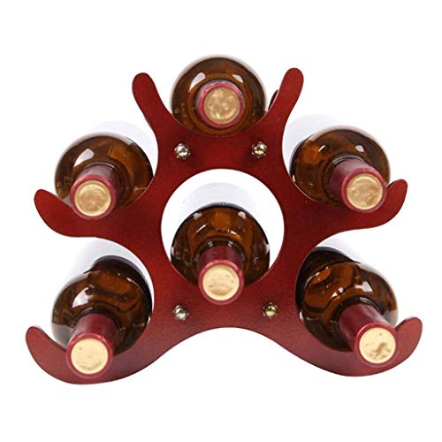 LIUZH Creative European Solid Wood Wine Rack, Decorative Wine Bottle Rack, Home Living Room Furnishings Wine Rack