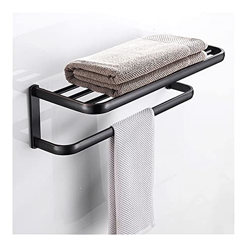 HIGOH Towel Racks, Bathroom Towel Rack Wall Mounted Towel Holder,Rose Bath Towel Bar,Bathroom Towel Rail,Brass European Towel Rack Towel Holder,A