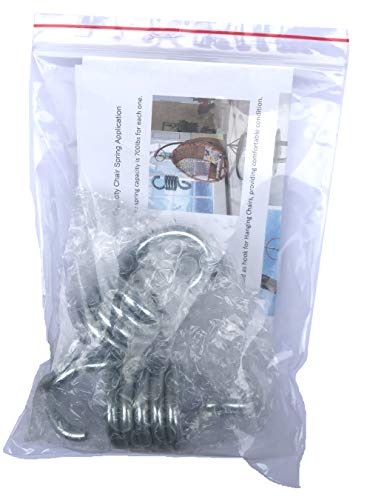 HENSITA 700lbs Weight Capacity Hammock Chair Spring for Porch Swings Hanging Chairs 2 Pieces Suspension Hooks