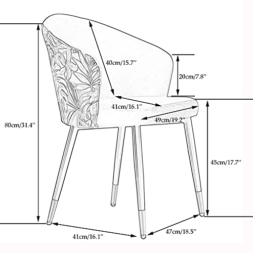 dining chair Kitchen Dining Room Furniture Chairs Dining Chairs Set Of 2 Modern Velvet Kitchen Room Chair Upholstered Accent Leisure Chairs with