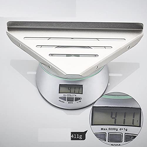 FVRTFT Shower Shelf Stainless Steel Shower Shelves Corner Bathroom Shelving Self Adhesive Wall Mounted No Drilling for bathroom toilet-silver_1 t
