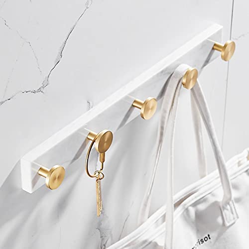 DINGZZ Bathroom Towel Towel Rack Marble Toilet Bathroom Shelf Bathroom Hardware Pendant Set