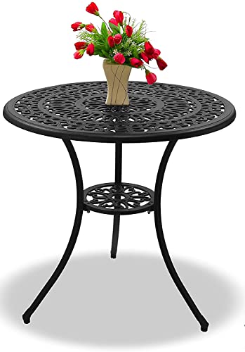 Homeology POSITANO Garden & Patio Black Cast Aluminium Bistro Table