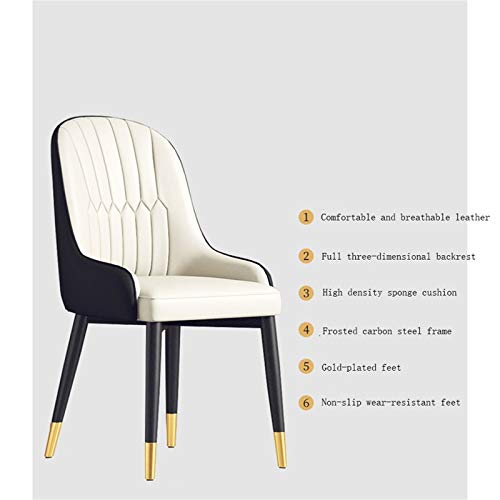 dining chair Kitchen Dining Room Furniture Chairs Modern PU Leather Design Dining Chair Soft Padded Seat Office Lounge Chair Reception Chair (Col