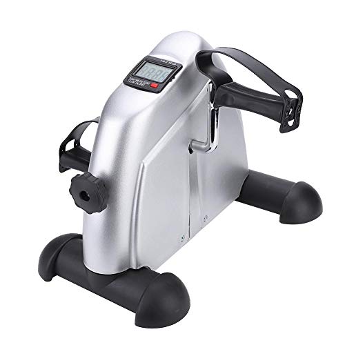 Lahomie - Mini Potable Exercise Bike Pedal Set with Screen, Practical Lightweight Storage Pedal Exerciser Adjustable Resistance Screen Device for