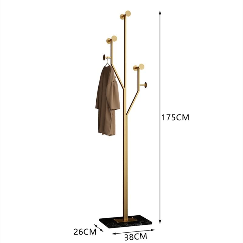 LUKEO Bedroom Clothes Golden Standing Coat Rack Floor Laundry Metal Hanger Coat Rack Shoe Wardrobe Furniture (Color : 3-pack, Size : Light Grey)