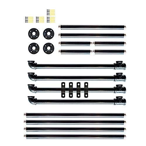 EYLINK Ceiling Shelf Wrought Iron Vintage Solid Wood Hanging Wine Rack/Storage Rack/Wine Bottle Rack,2Cm Solid Wood Board,Super Load-Bearing Home