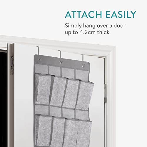 Navaris Over Door Shoe Storage - Hanging Shoe Organiser For Cupboards And Wardrobes - Hanging Shoe Rack - Behind Door Space Saving Organizer - Li