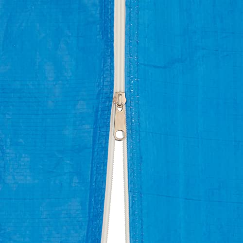 Relaxdays Gazebo, set of 4, 3 side walls with window, 1 side panel with zip, H x W 2 x 3 m, light blue