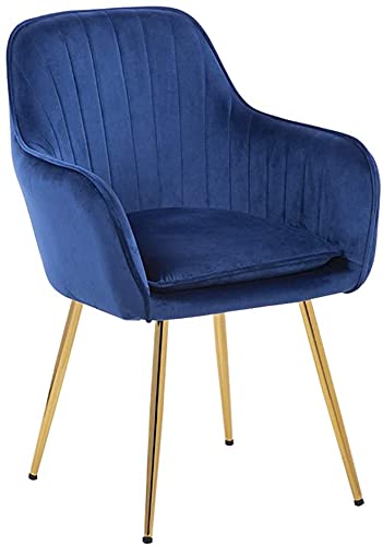 Leisure Dining Chairs Flannel Backrest Metal Legs for Study Living Room Restaurant Hotel (Color : Stlye 6)