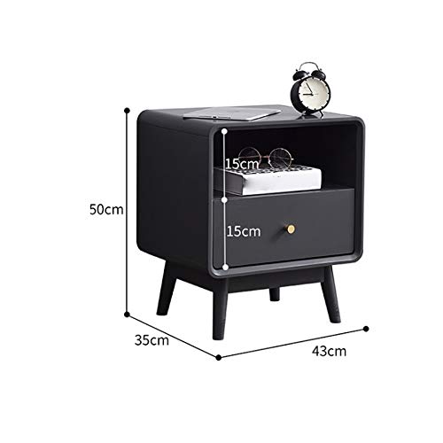 JYDQM Bedside Table Simple Solid Wood Bedroom Bedside Table, Stylish Two-drawer Mini Bedside Table