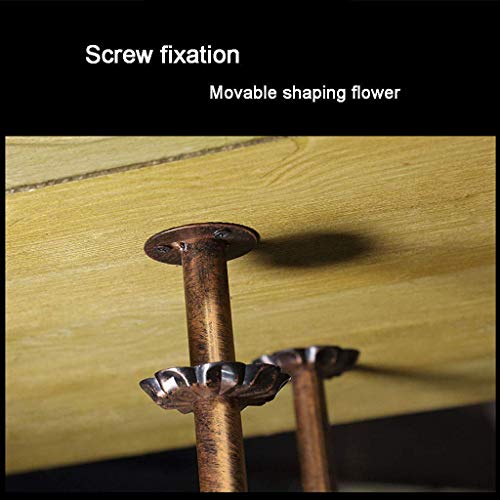 OUSIKA Wine Racks,Ceiling Hanging Shelves Bottle Holder Glass Shelf, Wine Decor Bar Wine Glass Rack, Industrial Retro Decor Wall Mounted Wine Gla