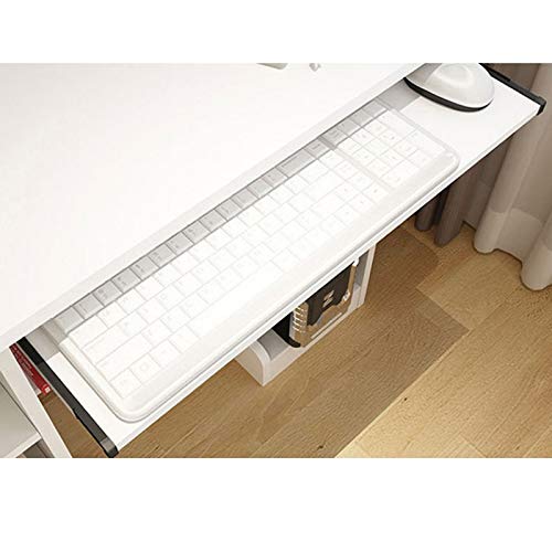 LXXSH Modern Wood Desktop Computer Desk with Keyboard Tray PC Laptop Desk for Study Student Writing Table Home office Work Furniture (Color : A)