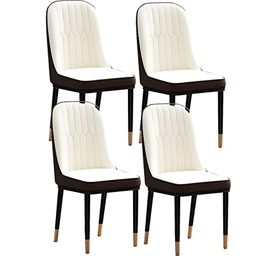 Kitchen Dining Room Furniture Chairs Dining Chairs Set Of 4 Modern PU Water Proof Leather High Back Padded Soft Seat Kitchen Chairs Living Room C