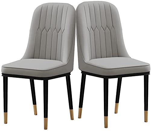 dining chair Dining Chairs Set - Corner Kitchen Counter Chairs, Kitchen Dining Room Chairs Set of 2 Modern PU Water Proof Leather High Back Soft