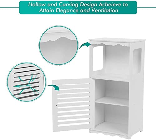 Column Bathroom Cabinet Tall Bathroom Cabinet Freestanding Bathroom Storage White Dresser, Narrow Storage Cabinet, Storage Cupboard Floor Standin