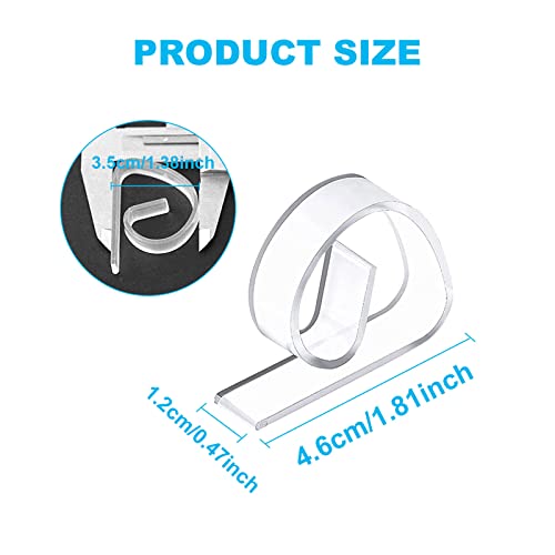NITAIUN 15 Piece Clear Plastic Table Cloth Clips Adjustable Plastic Cover Clamps Clips Clear Tablecloth Clips Table Cover Skirt Holders for Thick