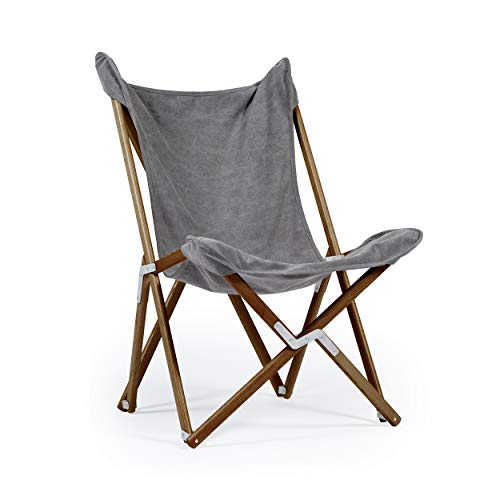 Telami–Tripolina Chair–Collection Recycled–Arm Chair–Foldable and Light – Pomegranate Colour – Natural Frame – Made in Italy - Outdoor Furniture,