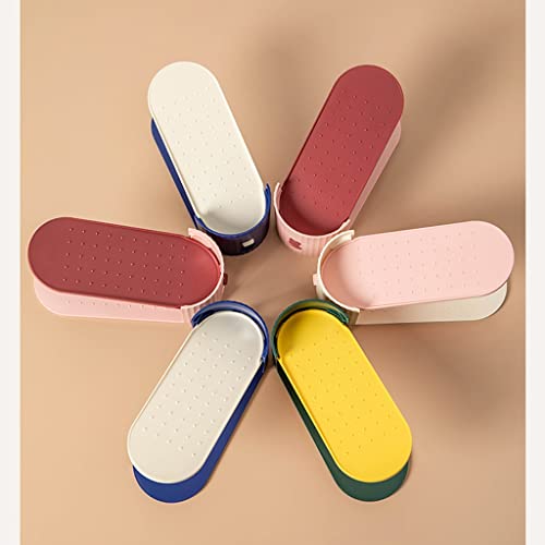 LILIKY 5PCS Shoe Slots Organizer, Adjustable Shoe Stacker Storage Space Saver, Double Deck Shoe Rack Holder Shoe storage (Color : B)