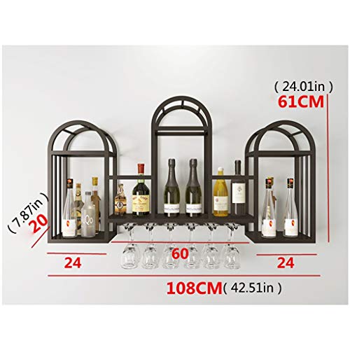 Metal Wrought Iron Wall-Mounted Wine Glass Holder Creative Living Room Display Storage Storage Champagne Glass Wine Glass Goblet Holder Bracket W