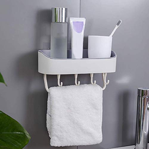N/A Towel rack - Bathroom Towel Shelf Mounted,Self Adhesive No Drilling Removable Plastic Sink Decro Shelf Organizer For Kitchen,Bedroom,Toilet (