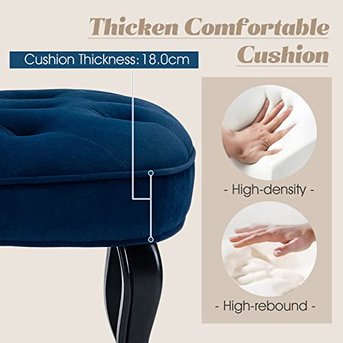 HULALA HOME Velvet Dining Chair Dressing Vanity Chairs Kitchen Upholstered Accent Chair with Black Legs for Dining Room Living Room Bedroom (1, B