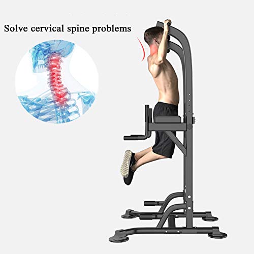 Power Tower Workout Pull Up & Dip Station for Home Gym Strength Training Fitness Equipment, 6 Height Adjust, 660lb Weight Capacity