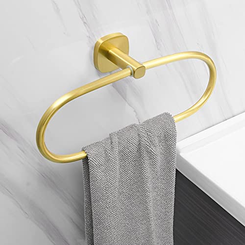 HIGOH Towel Racks,Bath Towel Holder,Bathroom Hand Towel,Nordic Oval Towel Rack,Bathroom Towel,Circular Towel,Oval Towel Hanger Holder