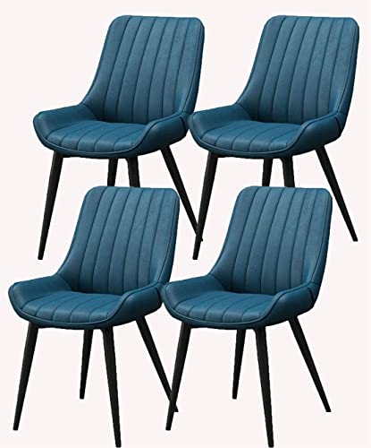 dining chair Office Reception Chairs Business Dining Chairs Set Kitchen Dining Chairs Set of 4 Metal Feet Comfortable Cushions and Backrest Leath