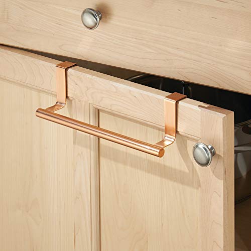 iDesign Over Door Towel Rail, Small Towel Rack Holder for Kitchen, made of Copper