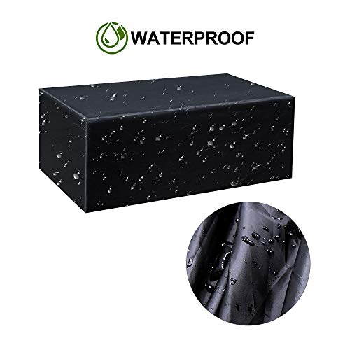 Gurkkst Patio Set Cover Garden Furniture Cover Tear Resistant Waterproof Square Cover for Table Garden Furniture Covers Oxford (200x 160x 70cm)