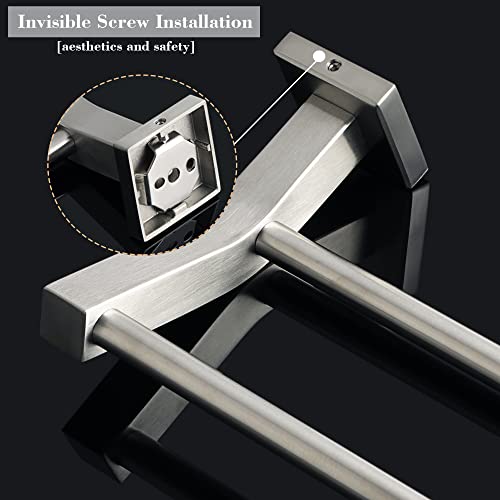 Mooche Towel Rail Wall Mounted Towel Holder SUS304 Stainless Steel Towel Bar 42CM for Bathroom Kitchen, Brushed Finished, MCGK9009-40-LS