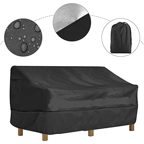 Opaltool Garden Sofa Cover, 210D Oxford Waterproof Garden Furniture Cover Outdoor Patio Cover with Air Vent for Chair Sofas (M: 193 * 83 * 84cm)