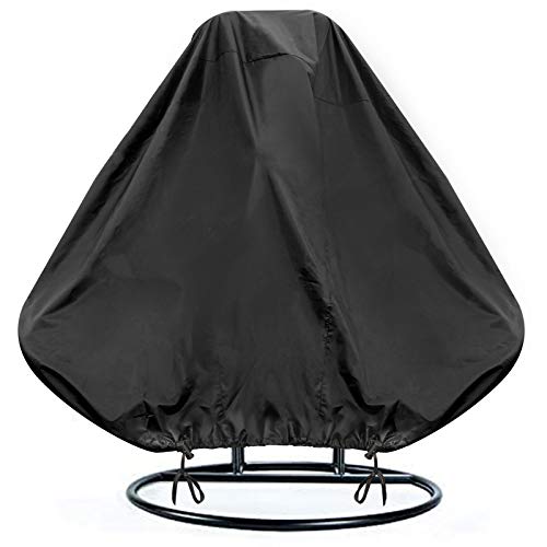 INMUA Egg Chair Cover Waterproof, Patio Hanging Chair Cover Rip Proof 420D Heavy Duty Oxford Fabric Windproof, Anti-UV Rattan Wicker Swing Chair