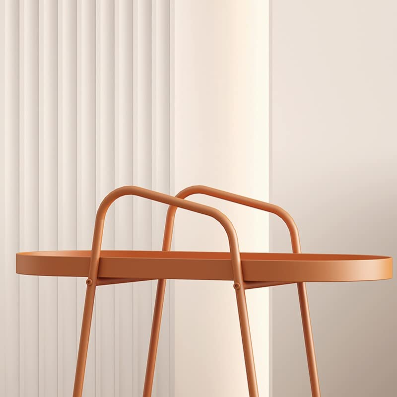 JJZXD Wheeled Trolley Side Cabinet Mobile Coffee Table Living Room Sofa Small Bedside Table Office Balcony Outdoor Furniture (Color : White-space