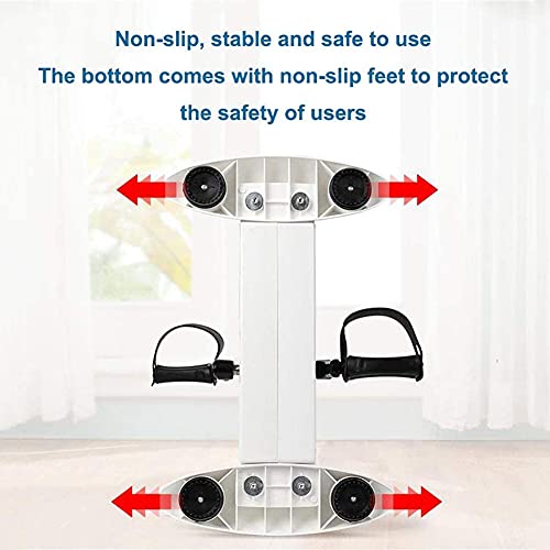 LUNEZY Motorized Exercise Cycle/Bike for The Handicapped & Disabled, Electric Pedal Exerciser with Leg Protector Bracket for The Elderly (White)