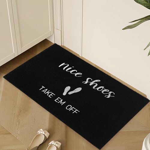 MTOUOCK 17" x 30" Welcome Mats Outdoor, No Slip Funny Front Door mat for Home Entrance, Easy Cleaning Welcome Matt for Front Door, Low Profile Cu