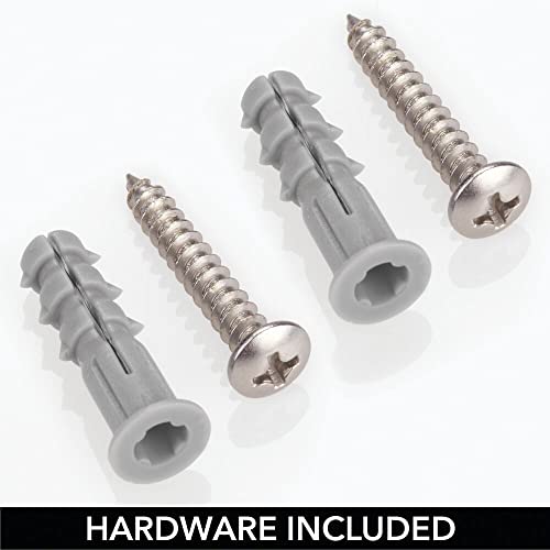 mDesign Shoe Rack – Adjustable Shoe Storage for 3 Pairs of Trainers, Sports Shoes and More – Space-Saving Wall-Mounted Shoe Rack – Matte Satin